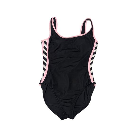 Miraclesuit Slimming Side Stripe Swimsuit One Piece Ruched Padded Womens 10 Swim - Picture 1 of 4